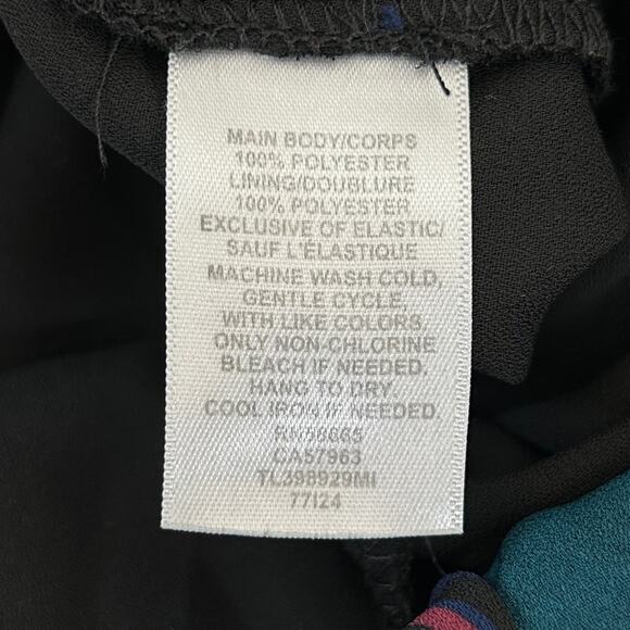 Leith Wide Leg Cropped Jumpsuit Women's Size S Striped Blue Plunge V-Neck Career - Picture 7 of 7